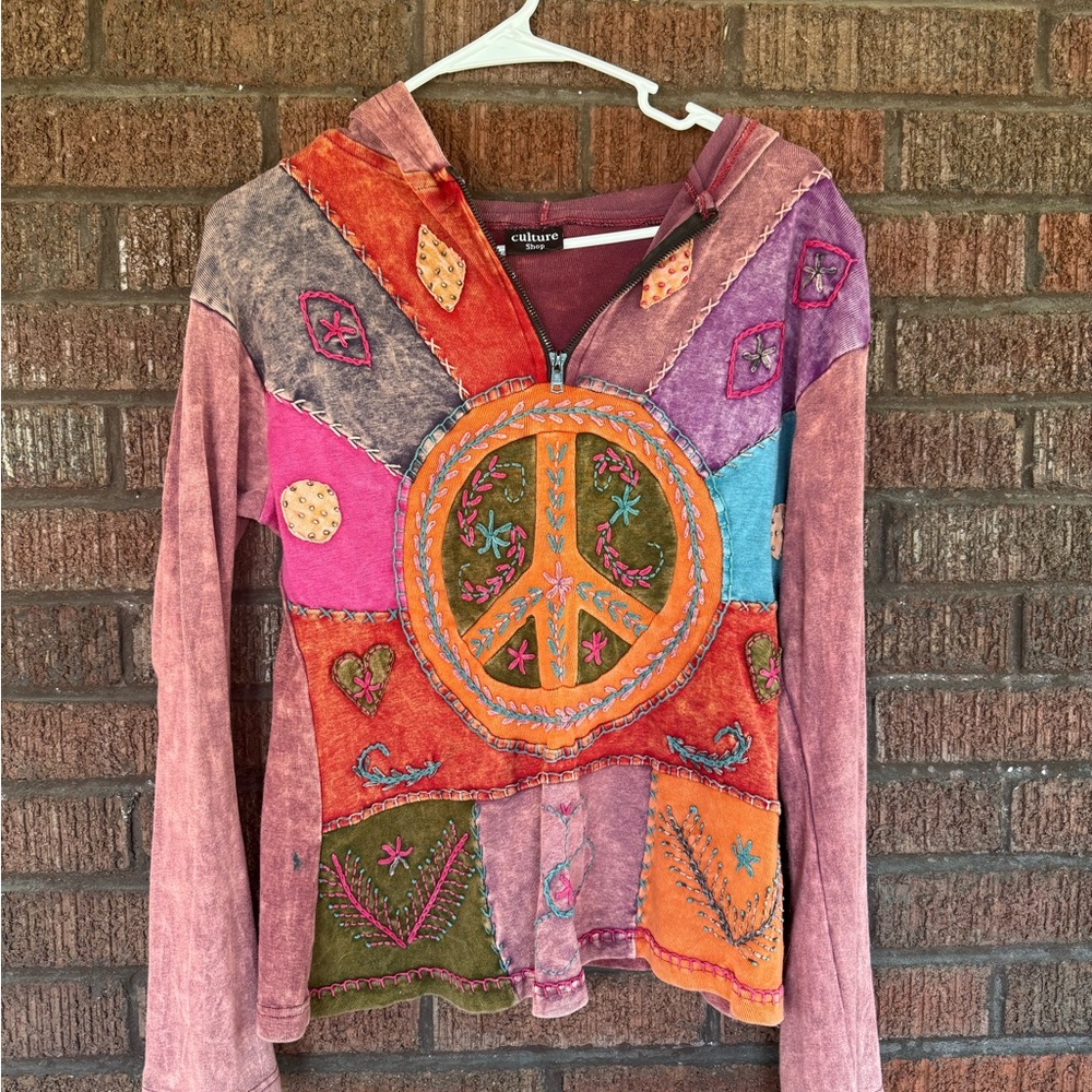 Colorful Embroidered Hoodie